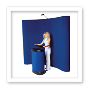 Girl at Display Booth
